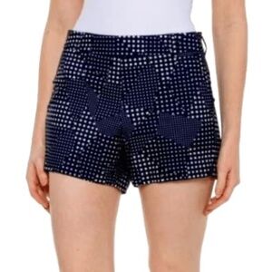 SPANX Sunshine 4” Shorts - Dot Patchwork Midnight Navy - Size Medium